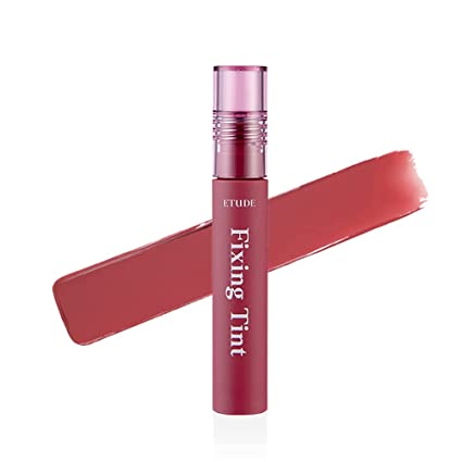 ETUDE Fixing Tint 4g | Long Lasting, High Pigmented Liquid Lipstick, Lip Stain, Waterproof, Lightweight matte finish, Full Coverage (#07 Cranberry Plum)