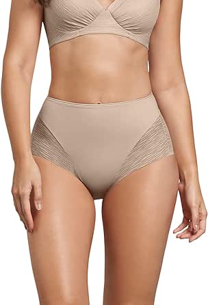 Leonisa Tummy Control Underwear for Women - High Waisted Sheer Lace Shapewear Panties