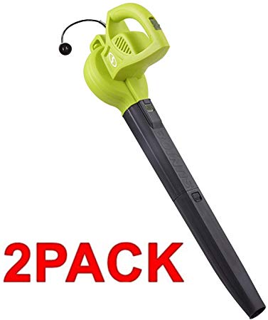 Sun Joe SBJ597E-SJB 6 Amp 155 Max Electric Leaf Blower (2 Pack Green)