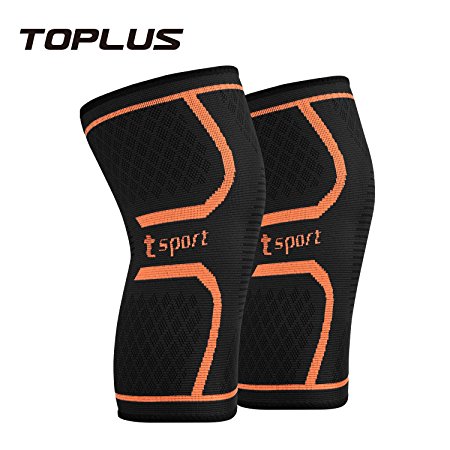 Knee Support 2 Pack, TOPLUS Knee Supports For Joint Pain, Running, Sport, Arthritis, Hiking(Small)
