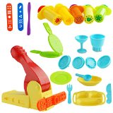 Kare and Kind Smart Dough Tools Kit with Extruder Tools and Breakfast Time Set Kare and Kind Retail Packaging- Assorted Color Extruder Tools