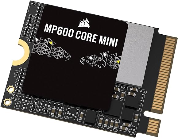 Corsair MP600 CORE Mini 2TB M.2 NVMe PCIe x4 Gen4 2 SSD – M.2 2230 – Up to 5,000MB/sec Sequential Read – High-Density QLC NAND – Great for Steam Deck, ASUS ROG Ally, Microsoft Surface Pro – Black