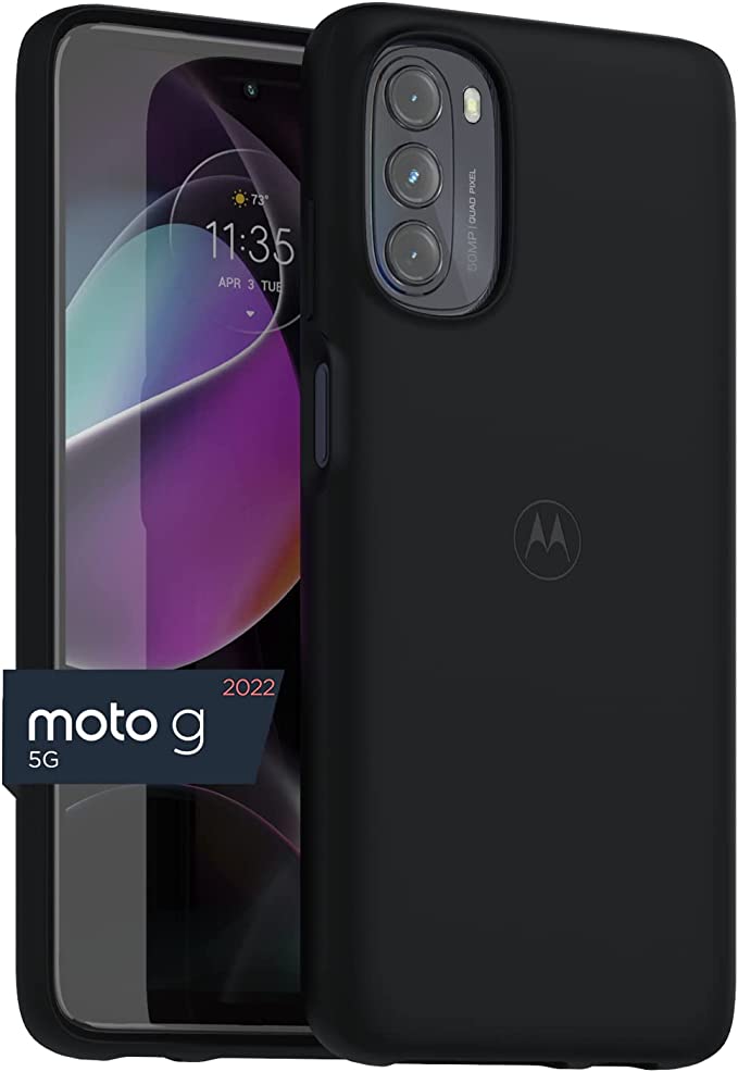 MOTOROLA Moto G 5G (2022) Protective Case- Black Precision fit, Stylish Shock Absorbing Phone Cases [NOT for G 5G (2020) Version]