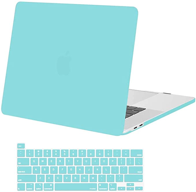 MOSISO Compatible with MacBook Pro 16 inch Case 2020 2019 Release A2141 with Touch Bar Touch ID, Ultra Slim Protective Plastic Hard Shell Case & Keyboard Cover Skin, Turquoise