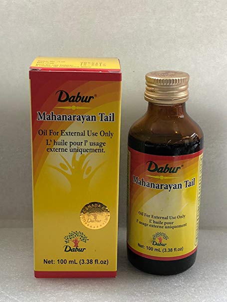 Dabur Herbal Ayurveda Mahanarayan Tail Massage Oil for for Relief to Aching Joints and Muscles (100 ml / 3.38 fl oz)