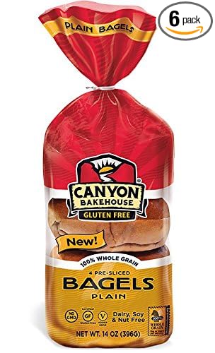 CANYON BAKEHOUSE Gluten-Free Plain Bagels - Case of 6