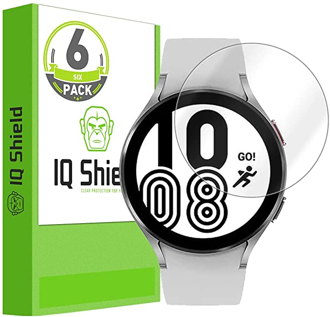 IQ Shield Screen Protector Compatible with Samsung Galaxy Watch 4 (40mm)(6-Pack) Anti-Bubble Clear Film