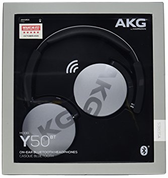 AKG Y50BT On-Ear Wireless Bluetooth Headphones (Silver)