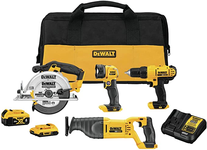 DEWALT 20V MAX Cordless Drill Combo Kit , 4-Tool (DCK445D1M1)