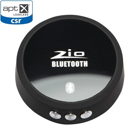 Zio CSR Bluetooth 4.0 Music Audio Receiver Adapter NFC-Enabled Hands-Free Car Kit with APTX Technology (Black)