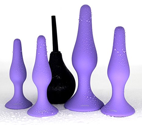 Hisionlee® Sexy Toys 4PCS Anal Plug Set Medical Silicone Sensuality Anal Toys(Purple)