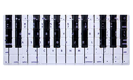 Allytech Keyboard Cover Silicone Skin Protector for MacBook Air 13" MacBook Pro 13" 15" 17" (with or w/out Retina Display) and iMac Wireless Keyboard (Piano Keys)