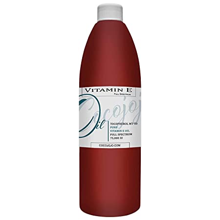 Vitamin E Oil - 100% Pure & Undiluted, Full Spectrum, Alpha Tocopherol, 75,000 IU - 16 oz - For Skin, Hair, Nails, Body Care Hydrating Rejuvenating Skin Treatment Oil - Premium Natural Antioxidant