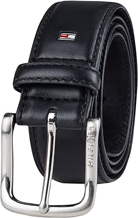 Tommy Hilfiger Men's Everyday Casual Jean Belt with Classic Harness Buckle