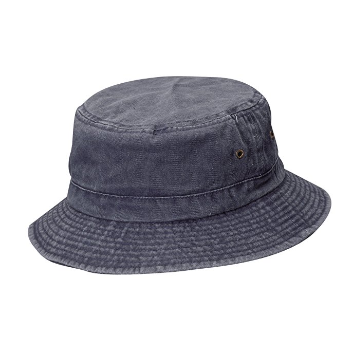 Dorfman Pacific Cotton Packable Summer Travel Bucket Hat