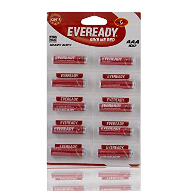 Eveready AAA Heavy Duty Batteries - 10 Pieces (Red)