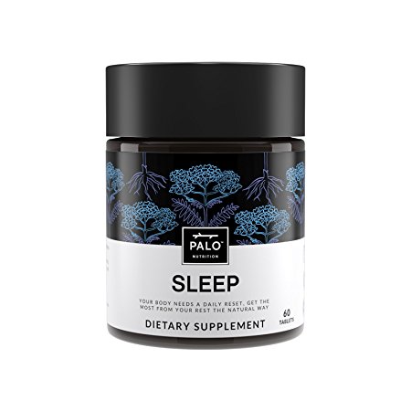 SLEEP | Premium Natural Sleep Aid, Non-Habit Sleeping Supplement | 100% Natural Powerful Formula with Valerian Root, Hops, Passion Flower, California Poppy, Minerals & Antioxidants - By PALO Nutrition