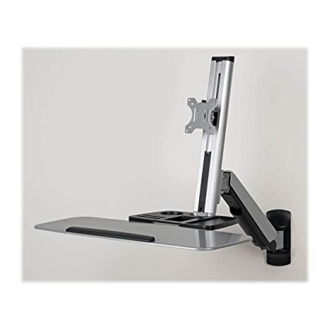 Tripp Lite Wall Mount for Sit Stand Desktop Workstation Height-Adjustable Standing Desk, Single Display (WWSS1332W)