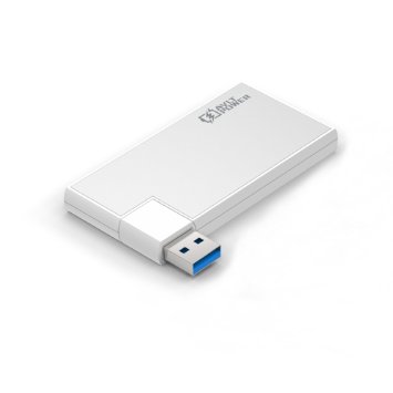 AVLT-Power 4-Port Ultra-Slim Rotatable USB 3.0 Hub - Silver