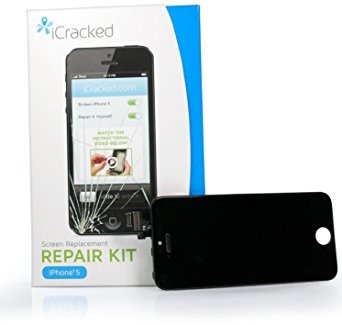 iCracked iPhone 5 Screen Replacement Kit (AT&T/Verizon/Sprint/T-Mobile) - Retail Packaging - Black