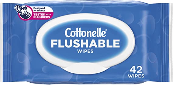 Cottonelle Freshcare Flushable Wet Wipes, 1 Flip-Top Pack, 42 wipes, alcohol-free, Hypoallergenic 42 count