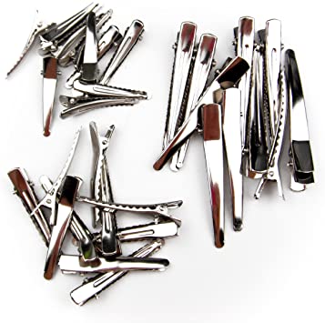 ALL in ONE DIY Hair Clip Kit: Assorted Size Prong Single Prong Metal Alligator Clip 35mm 44mm 60mm 30pcs