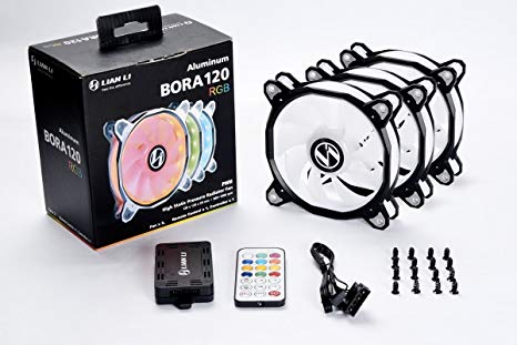 Lian Li BORA Series ,120R-3 Black RGB LED PWM three fans with controller