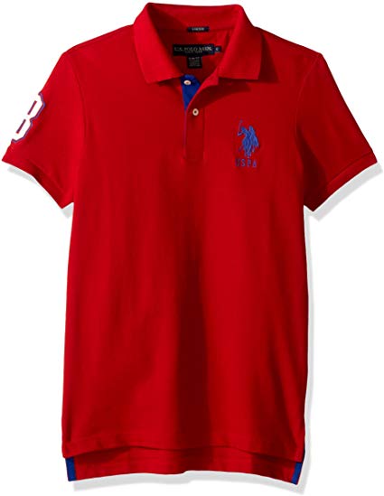 U.S. Polo Assn. Men's Short Sleeve Slim Fit Solid Pique Polo Shirt