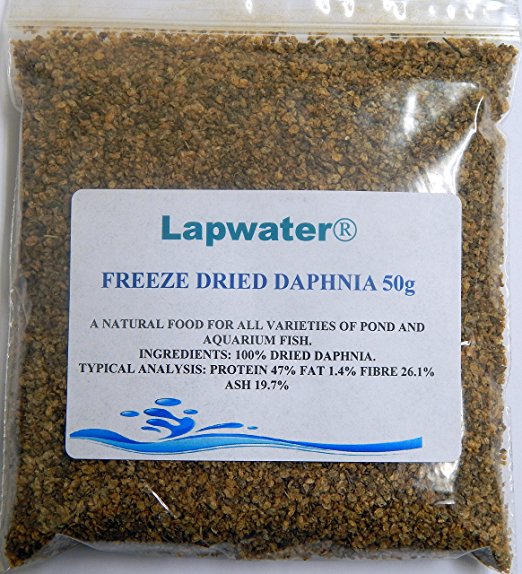 Lapwater Repackaged Freeze Dried Daphnia Aquarium Tropical Fish Food 50g