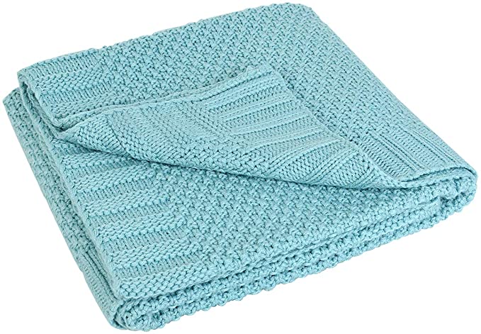 L'VOW Knit Baby Blanket Swaddle Wrap Warm Stroller Blankets for Newborn or Infant