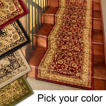 25' Stair Runner Rugs - Marash Luxury Collection Stair Carpet Runners (Red)