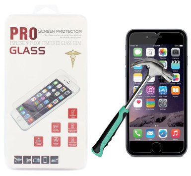 iPhone 6 47 Only Tempered Glass Screen Protector EbestsaleTM Premium 25D Round Edge 9H Hardness 03mm Thickness HD Clear Ballistic Film