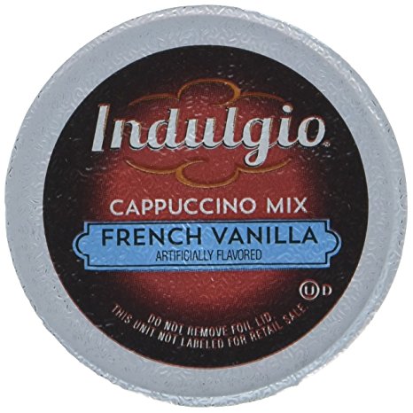 Indulgio French Vanilla Cappuccino Single Serve K-cup, 42 Count (Compatible with 2.0 Keurig Brewers)