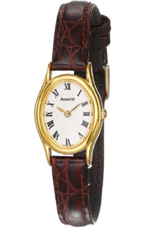 Accurist Ladies Analogue Watch LS592WRX with Brown Leather Strap