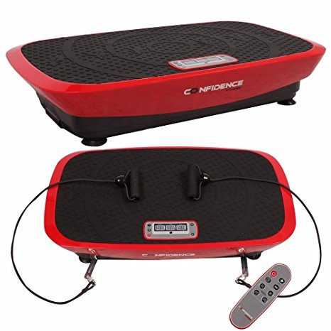 Confidence VibeSlim Vibration Fitness Trainer Plate w/ Straps   Remote Control