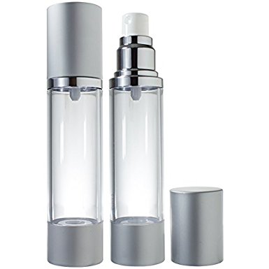 Airless Spray Bottle Silver Matte - 1.7 oz (2 Pack)