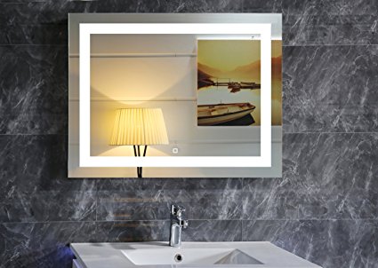 36x28 Inch Wall Mounted Led Lighted Bathroom Mirror With Touch Switch (GS099-3628) (36x28 inch)