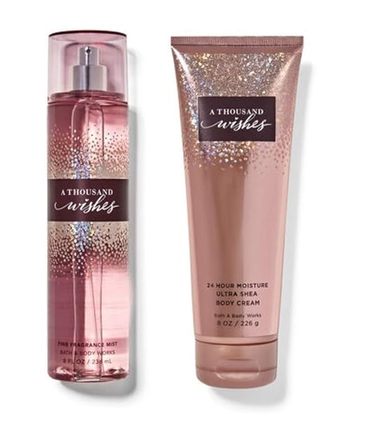 Bath and Body Works - A Thousand Wishes - Gift Set - Fine Fragrance Mist & Body Cream