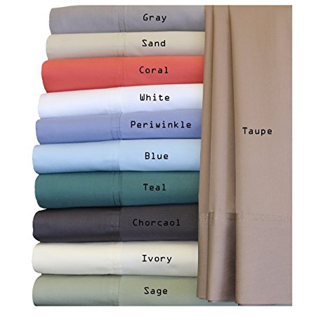 Solid Ivory- California King- Silky Soft Hybrid Bamboo Cotton Sheet Set, 100% Bamboo-Cotton Bed Sheets