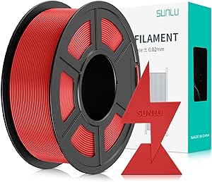 SUNLU High Speed PLA Filament 1.75mm, 30mm/s - 600mm/s Print Range, High Flow Speedy 3D Printer PLA Filament, Designed for Fast Printing, Good for Fast Printing, 1KG Red