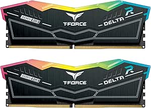 TEAMGROUP T-Force Delta RGB DDR5 Ram 64GB (2x32GB) 6000MHz PC5-48000 CL38 Intel XMP 3.0 & AMD Expo Compatible Desktop Memory Module Ram Black FF3D564G6000HC38GDC01