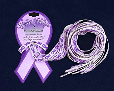 Purple Ribbon Shoe Laces (Retail)