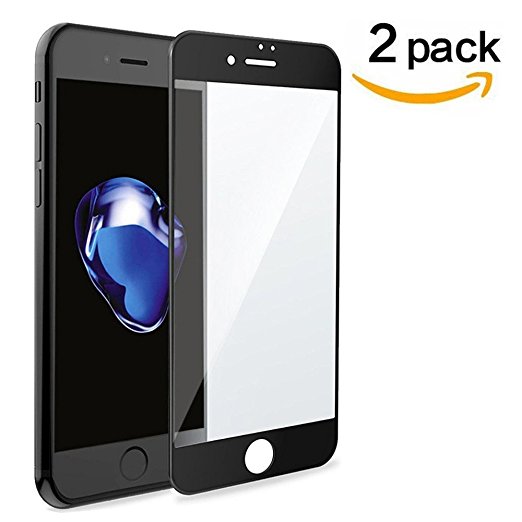 [2 Pack] iPhone 7 Plus 8 Plus Screen Protector, Rheshine iPhone 7 Plus 8 Plus Tempered Glass 3D Touch Layer Scratch-Resistant No-Bubble Glass Screen Protector for iPhone 7 Plus iPhone 8 Plus (Black)