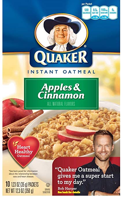 Quaker Instant Oatmeal Apple Cinnamon 10 Pk [Pack of 3]