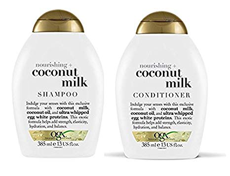OGX Nourishing Coconut Milk Shampoo & Conditioner (13 Ounce)(Combo Pack)
