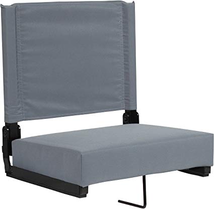 Flash Furniture Grandstand Comfort Seats by Flash with Ultra-Padded Seat in Gray - XU-STA-GY-GG