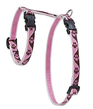 Lupine Pet Tickled Pink 1/2" Adjustable H-Style Cat Harness