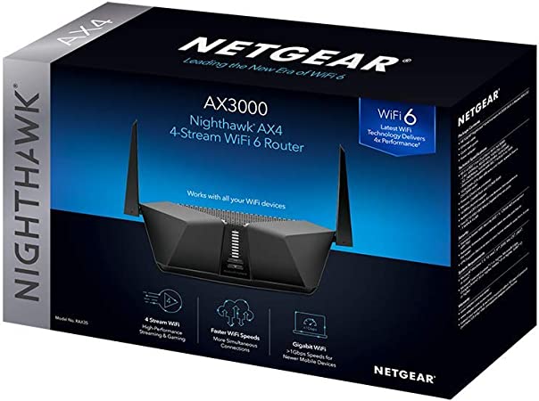 NETGEAR Nighthawk AX3000 4-Stream Dual-Band Wi-Fi 6 Router - RAX35-100NAS