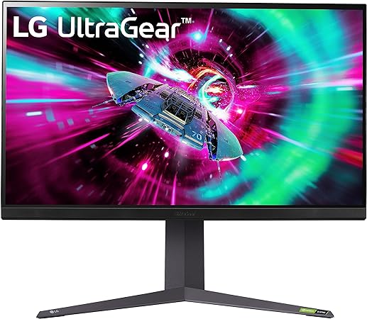 LG UltraGear 4K Gaming Monitor 32GR93U, 32 inch, 4K, 144Hz, 1ms GtG, IPS Display, HDR 10, NVIDIA G-Sync & AMD FreeSync compatible, Smart Energy Saving, Displayport, HDMI