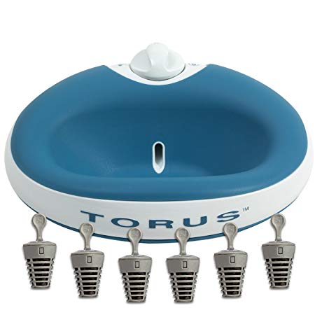 Heyrex Torus Self-Filling Pet Water Bowl, 1 Liter, Portable, Carbon-Filtered